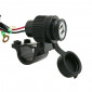 BATTERY CHARGER ON USB - AVOC 12V 2A - DUAL USB + HANDLEBAR FASTENING (WATERPROOF)-(PROTECTION FUSE) 3700948099209