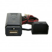 BATTERY CHARGER ON USB - AVOC 12V 2A WITH SWITCH +BODY AND HANDLEBAR FASTENING (WATERPROOF) -AVOC-(L 57mm W 25mm - H 22mm)
