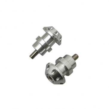 DIABOLO MOTO M8 ALU CNC TETE FRAISEE ARGENT (PAIRE) -AVOC- 3700948100738