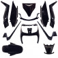 CARROSSERIE/CARENAGE MAXISCOOTER ADAPTABLE YAMAHA 125-250 XMAX 2006>2009 / MBK 125-250 SKYCRUISER 2006>2009 NOIR BRILLANT (KIT 11 PIECES) -P2R- 3700948099346