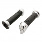 GRIP- PROGRIP CUSTOM 862 BLACK/CHROME 140mm (PAIR) (ROAD USE)