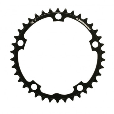 CHANRING FOR ROAD BIKE-5 arms- 38T. Ø130 "INNER" DURAL BLACK STRONGLIGHT (SHIMANO TYPE 8/9 Speed) 3700223719501
