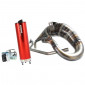 EXHAUST FOR 50cc MOTORBIKE VOCA CROSS ROOKIE FOR RIEJU 50 MRX, RR/MH 50 FURIA (TOP MOUNTING - RED ALUMINIUM SILENCER) 3700948183458