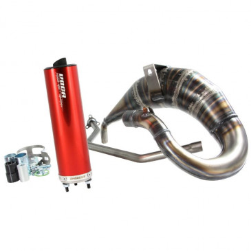 EXHAUST FOR 50cc MOTORBIKE VOCA CROSS ROOKIE FOR RIEJU 50 MRX, RR/MH 50 FURIA (TOP MOUNTING - RED ALUMINIUM SILENCER) 3700948183458