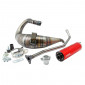 EXHAUST FOR 50cc MOTORBIKE VOCA CROSS ROOKIE FOR DERBI 50 SENDA, SENDA DRD/APRILIA 50 RX, SX (TOP MOUNTING - RED ALUMINIUM SILENCER) 3700948183472