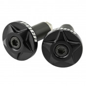 BAR ENDS VOCA CNC Ø14mm BLACK (PAIR)