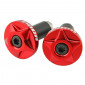 BAR ENDS VOCA CNC Ø14mm RED (PAIR)