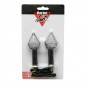 TURN SIGNAL FOR MOTORBIKE- AVOC MITO 15 LEDS ABS BODY - TRANSPARENT/BLACK (Long 90mm / H 35mm (Wd 33mm) (EEC APPROVED) (Pair) 3700948101711