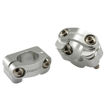 HANDLEBAR RISER VOCA HB28 CNC (ADAPTOR Ø 28,6mm) SILVER (CENTRES 34,8mm) (PAIR)