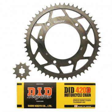 CHAIN AND SPROCKET KIT FOR DERBI 50 SENDA SM DRD PRO 2006> 420- 11x53 - 132 links -DID-