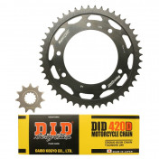 KIT CHAINE ADAPTABLE YAMAHA 50 DTR SUPERMOTARD 2003> 420 11x48 (126 MAILLONS) -DID- 8434290129653
