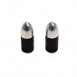 VALVE CAP-SCHRADER - REPLAY "BOMB" BLACK (PAIR)