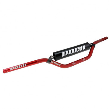 HANDLEBAR FOR 50cc MOTORBIKE VOCA CROSS - ALUMINIUM T6 - Ø22,2mm W 805mm H94mm - RED WITH PAD BLACK 3700948184479