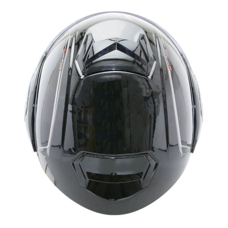 HELMETFLIPUP MT ATOM SV (DOUBLE VISORS) SOLID BLACK GLOSS M P2R