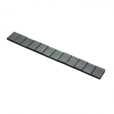 MASSE D'EQUILIBRAGE DE ROUES ADHESIFS BARETTE NOIR 12x5g EPAISSEUR 3,8mm (BOITE DE 100 BARETTES) (SPECIAL JANTE NOIR) -TIP TOP- (5663990) 4049256108579