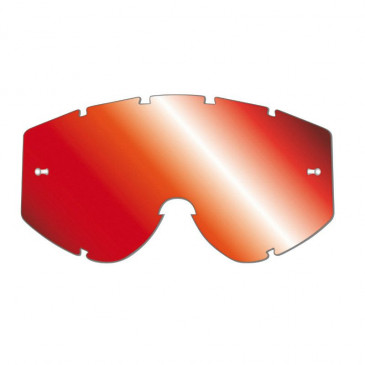 LENS FOR MOTOCROSS GOGGLES PROGRIP 3200-3201-3204-3301-3450 RED MULTILAYERED MIRRORED - NO FOG/ANTI SCRATCH/ANTI-U.V.