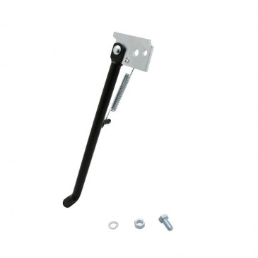BEQUILLE 50 A BOITE LATERALE ADAPTABLE DERBI 50 SENDA DRD RACING NOIR (350mm) -SELECTION P2R- 3700948150368