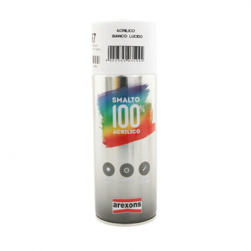 SPRAY- PAINT CAN- AREXONS ACRYLIC 100 GLOSS WHITE 400ml (3621)
