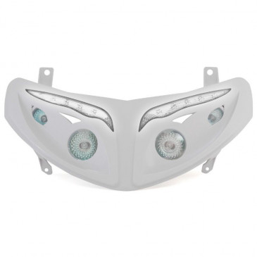 DOUBLE OPTIQUE SCOOT REPLAY RR8 POUR PEUGEOT 50 SPEEDFIGHT-II BLANC AVEC LEDS BLANCHES **