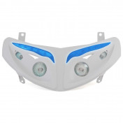 TWIN HEADLIGHTS REPLAY RR8 FOR PEUGEOT 50 SPEEDFIGHT-II WHITE - BLUE LEDS 3700948033609