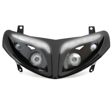 DOUBLE OPTIQUE SCOOT REPLAY RR8 POUR PEUGEOT 50 SPEEDFIGHT-II NOIR AVEC LEDS BLANCHES ** 3700948033616