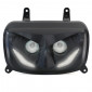 TWIN HEADLIGHTS REPLAY RR8 FOR MBK 50 BOOSTER 2004>/YAMAHA 50 BWS 2004> BLACK - WHITE LEDS ** 3700948033524