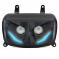 TWIN HEADLIGHTS REPLAY RR8 FOR MBK 50 BOOSTER 2004>/YAMAHA 50 BWS 2004> BLACK - BLUE LEDS ** 3700948033531