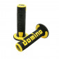 REVETEMENT POIGNEE DOMINO MOTO OFF ROAD A360 NOIR/JAUNE CLOSED END 120-123mm (PAIRE) 8033900014213