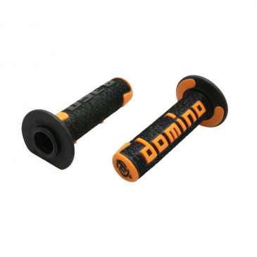 GRIP- DOMINO ORIGINAL- OFF ROAD A360 BLACK/ORANGE (120 mm) (PAIR) --- 8033900014565