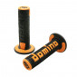 REVETEMENT POIGNEE DOMINO MOTO OFF ROAD A360 NOIR/ORANGE CLOSED END 120-123mm (PAIRE)