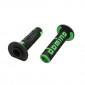 REVETEMENT POIGNEE DOMINO MOTO OFF ROAD A360 NOIR/VERT CLOSED END 120-123mm (PAIRE)