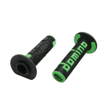 GRIP- DOMINO ORIGINAL- OFF ROAD A360 BLACK/GREEN (120 mm) (PAIR) ---