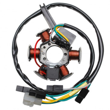 STATOR ALLUMAGE 50 A BOITE ADAPTABLE DERBI 50 SENDA, GPR / GILERA 50 SMT, RCR (60W AVEC CAPTEUR ET SANS PLATINE) -P2R- 3700948062975