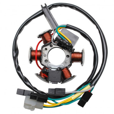 IGNITION STATOR FOR 50CC MOTORBIKE DERBI 50 SENDA, GPR/GILERA 50 SMT, RCR (60W WITH SENSOR) (WITHOUT PLATE) -SELECTION P2R-