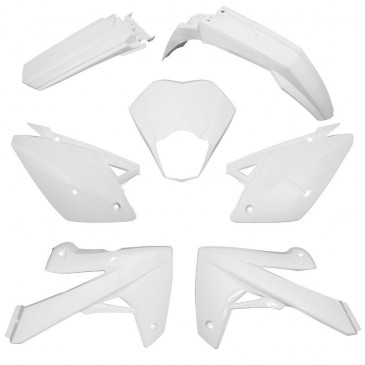 FAIRINGS/BODY PARTS FOR 50c MOTORBIKE RIEJU 50 MRT 2009>, MRT ENDURO 2009>, MRT PRO 2009>, MRT SM 2009> GLOSS WHITE (KIT 7 PARTS) 3700948103661