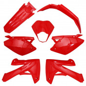 CARROSSERIE/CARENAGE 50 A BOITE ADAPTABLE RIEJU 50 MRT 2009>2021, MRT ENDURO 2009>2021, MRT PRO 2009>2021, MRT SM 2009>2021 ROUGE BRILLANT (KIT 7 PIECES) -P2R- 3700948103708