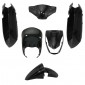 CARROSSERIE/CARENAGE SCOOT ADAPTABLE PEUGEOT 50 KISBEE 2T ET 4T 2010>2017 NOIR BRILLANT (KIT 6 PIECES) -P2R- 3700948104569