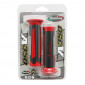 GRIP- DOMINO ORIGINAL- ROAD/MAXISCOOTER A350 DARK GREY/BLACK (120 mm) (PAIR) --- 8033900009813