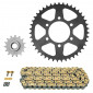 CHAIN AND SPROCKET KIT FOR KAWASAKI 750 Z 2004>2014 (STEEL) 15x43 (Ø SPROCKET 80/104/10.5) (OEM SPECIFICATIONS)-AFAM-