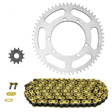 CHAIN AND SPROCKET KIT FOR SHERCO 50 ENDURO 2002>2017, 50 SE R ENDURO 2014>2017 428 12x56 (SPROCKET Ø 110/125/8.5) (OEM SPECIFICATION) -AFAM-