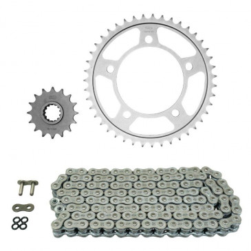 KIT CHAINE ADAPTABLE HONDA 600 CB F HORNET 2007>2013 525 16x43 (DIAM COURONNE 112/138/12.25) (DEMULTIPLICATION ORIGINE) -AFAM- 5400598030482