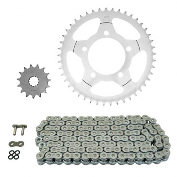 KIT CHAINE ADAPTABLE SUZUKI 650 SV N 1999>2010 525 15x45 (DIAM COURONNE 87/110/10.5) (DEMULTIPLICATION ORIGINE) -AFAM- 5400598037955