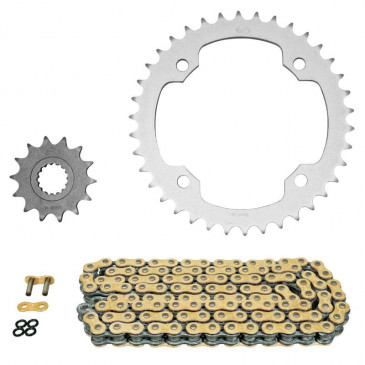 KIT CHAINE ADAPTABLE YAMAHA 700 YFM R RAPTOR 2005>2020 520 14x38 (DIAM COURONNE 125/145/10.5) (DEMULTIPLICATION ORIGINE) -AFAM- 5400598035036