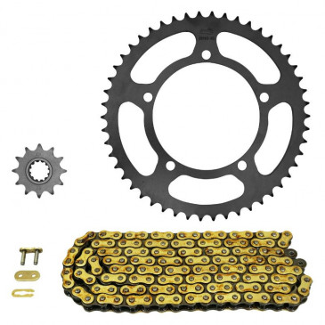 KIT CHAINE ADAPTABLE YAMAHA 50 DT R SM 2002 420 12x50 (DIAM COURONNE 105/120/8.5) (DEMULTIPLICATION ORIGINE) -AFAM- 5400598033100