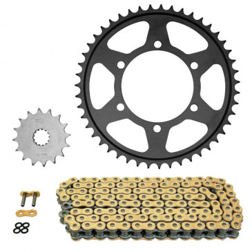 CHAIN AND SPROCKET KIT FOR TRIUMPH 675 R STREET TRIPLE 2009>2013, STREET TRIPLE 2007>2013 525 16x47 (Ø SPROCKET 106/125/10.5) (OEM SPECIFICATION) -AFAM-