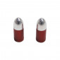 VALVE CAP-SCHRADER - REPLAY "BOMB" RED (PAIR)