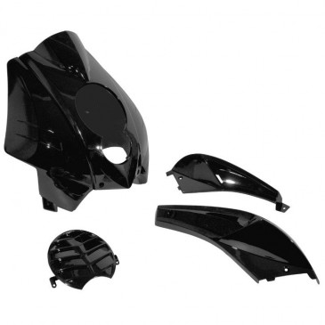 FAIRINGS/BODY PARTS FOR SCOOT PEUGEOT 50 LUDIX -(FOR TRIANGLE SHAPED SPEEDOMETER) BLACK GLOSS (5 PARTS KIT)