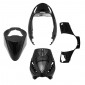 CARROSSERIE/CARENAGE SCOOT ADAPTABLE PIAGGIO 50 ZIP 2000> NOIR BRILLANT (KIT 4 PIECES) -P2R- 3700948105320