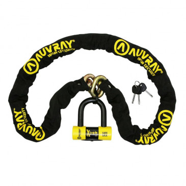 ANTIVOL A CHAINE AUVRAY XTREM 1.70M MAILLON DIAM 13.5 mm AVEC U XTREM MINI (CLASSE SRA CHAINE + U) 3700807708068