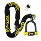 ANTITHEFT- CHAIN LOCK AUVRAY XTREM 1.20 M LASSO - Ø 13.5 mm + U LOCK XTREM MEDIUM (FULL SRA APPROVED)